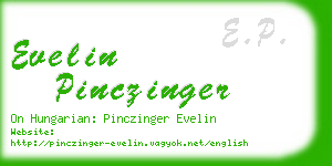 evelin pinczinger business card